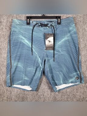 Outerknown Apex Trunks Kelly Slater Board Shorts Mens 34 NWT Blue Wave Surf